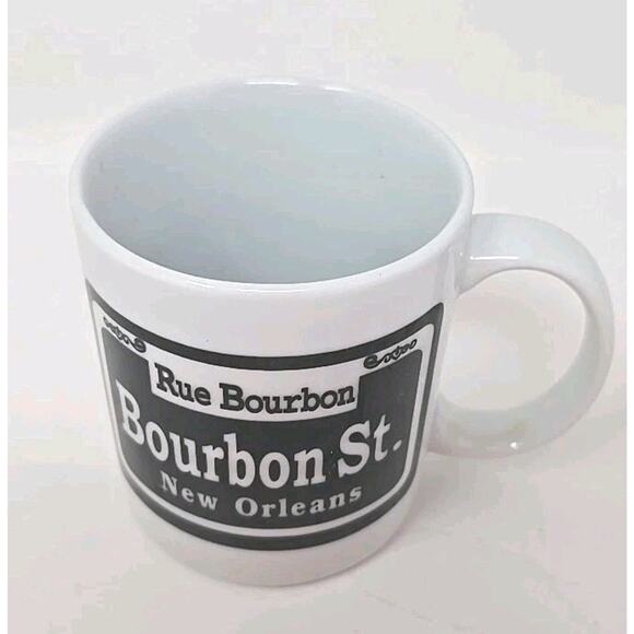 Rue Bourbon New Orleans Street Sign Logo Louisianna Mug Jazz Mardi Gras U307 - Picture 3 of 7